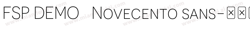 FSP DEMO   Novecento sans字体转换